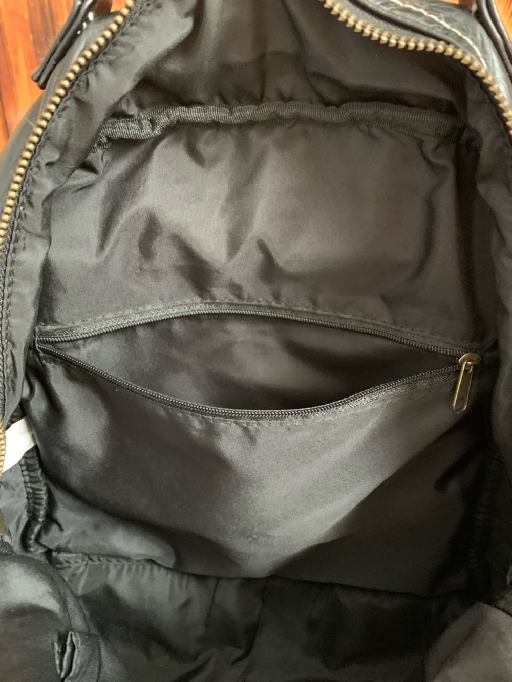 BLACK FAUX LEATHER BACKPACK - Picture 8 of 10
